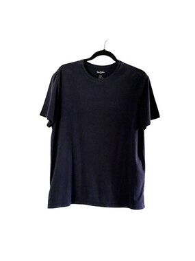 GOODIELLOW- MENS PLAIN NAVY SHORT SLEEVE CREW NECK T-SHIRT SIZE LARGE